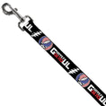 Load image into Gallery viewer, Dog Leash - GRATEFUL DEAD Text with Steal Your Face Stars and Stripes Logo Black/White/Red/Blue
