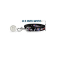 Load image into Gallery viewer, Dog Leash - GRATEFUL DEAD Text with Steal Your Face Stars and Stripes Logo Black/White/Red/Blue
