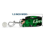 Dog Leash - Green Lantern Green Glow w/Text