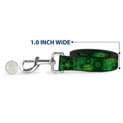 Dog Leash - GREEN LANTERN/Logo Collage Weathered Greens
