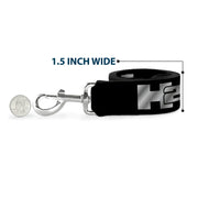 Dog Leash - H2 Black/Silver Logo REPEAT