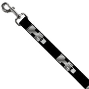 Dog Leash - H3 Black/Silver Logo REPEAT