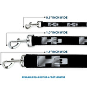 Dog Leash - H3 Black/Silver Logo REPEAT