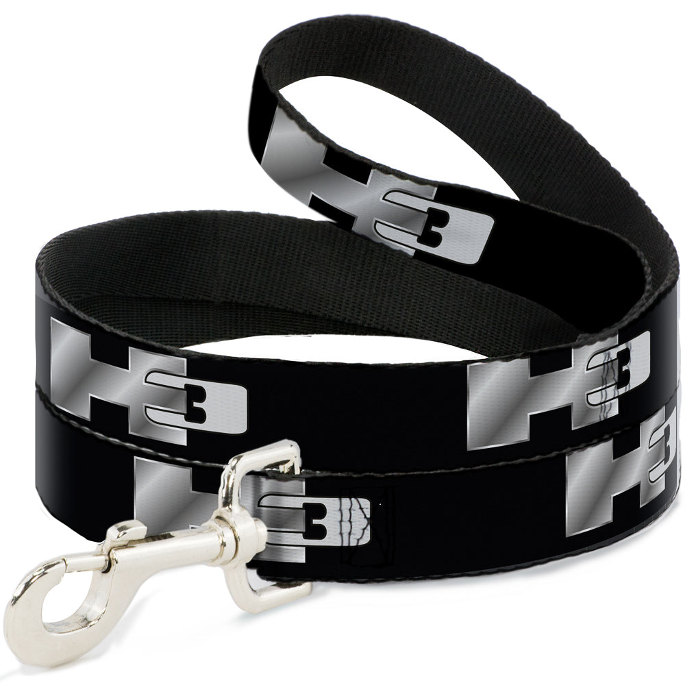 Dog Leash - H3 Black/Silver Logo REPEAT