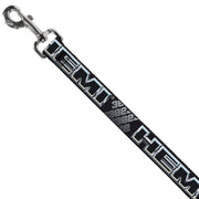 Dog Leash - HEMI Bold Outline 392/426 Black/Silver-Fade