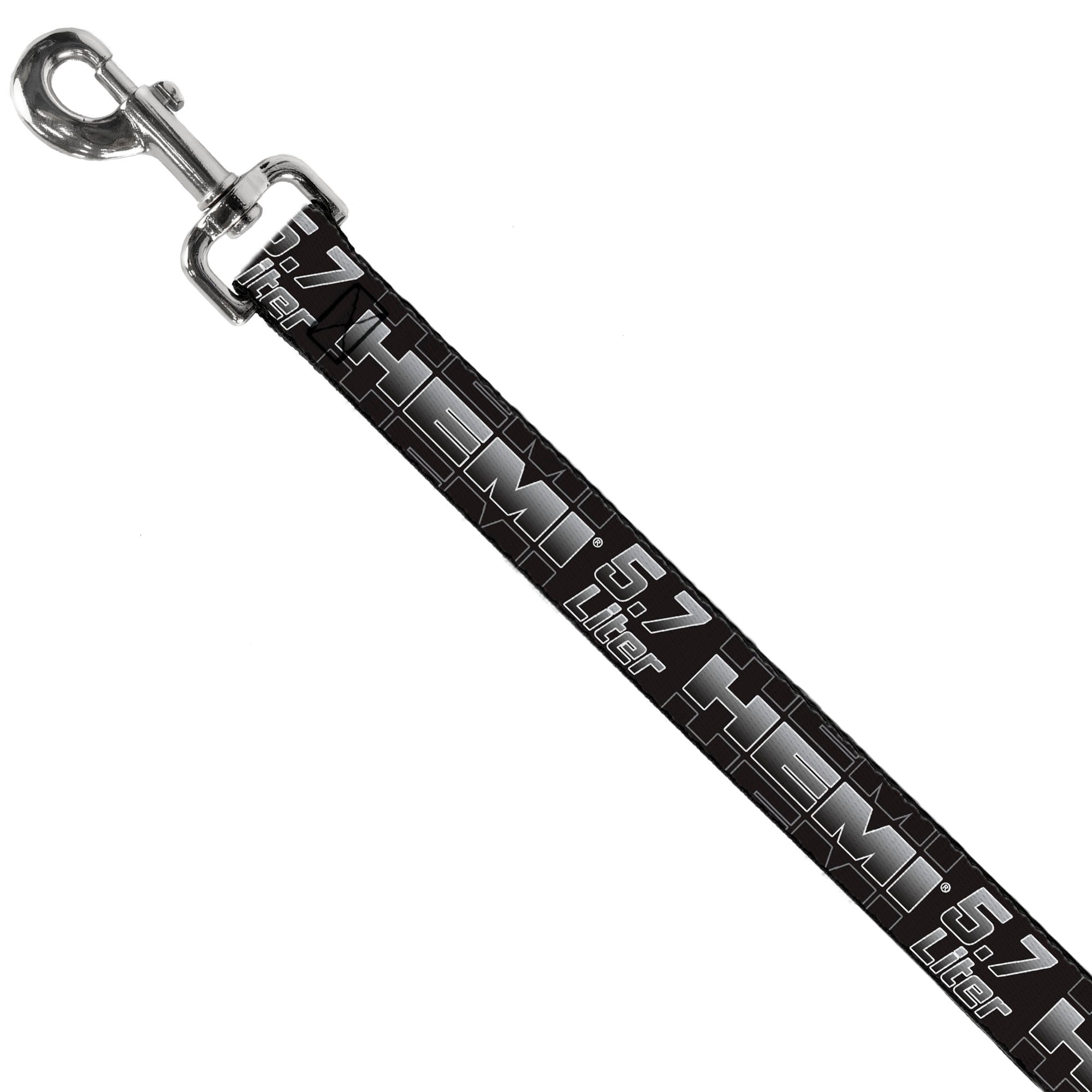 Dog Leash - HEMI 5.7 LITER Black/White/Silver-Fade
