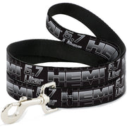 Dog Leash - HEMI 5.7 LITER Black/White/Silver-Fade