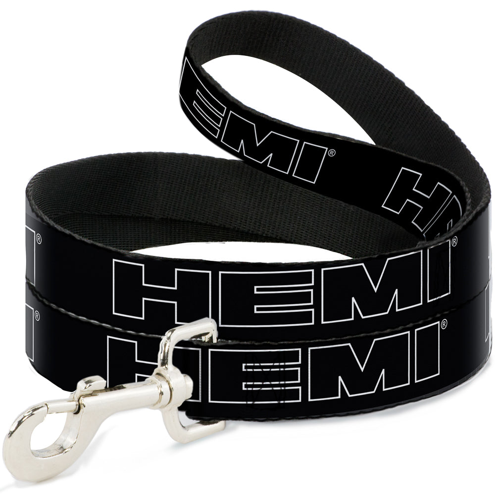 Dog Leash - HEMI Bold Outline Black/White