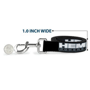Dog Leash - HEMI POWERED Logo Black/Gray/White