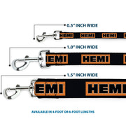 Dog Leash - HEMI Bold Black/Orange/White/Black