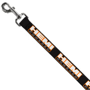 Dog Leash - HEMI POWERED Logo Repeat Black/Orange/White/Gray