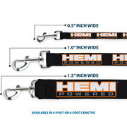Dog Leash - HEMI POWERED Logo Repeat Black/Orange/White/Gray
