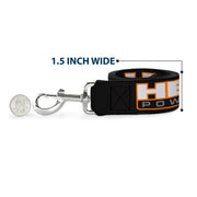 Dog Leash - HEMI POWERED Logo Repeat Black/Orange/White/Gray