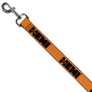 Dog Leash - HEMI 426 Logo Repeat Orange/Black