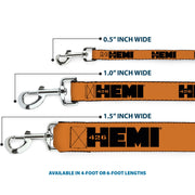 Dog Leash - HEMI 426 Logo Repeat Orange/Black
