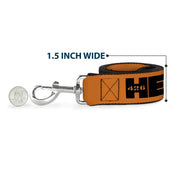 Dog Leash - HEMI 426 Logo Repeat Orange/Black