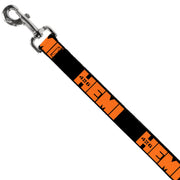 Dog Leash - HEMI 426 Logo Repeat Black/Orange