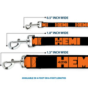 Dog Leash - HEMI 426 Logo Repeat Black/Orange