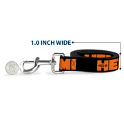 Dog Leash - HEMI 426 Logo Repeat Black/Orange