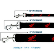 Dog Leash - HONDA Motorcycle Logo Black/Red