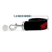 Dog Leash - HONDA Motorcycle Logo Black/Red