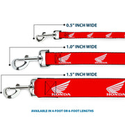 Dog Leash - HONDA Motorcycle Logo Red/White