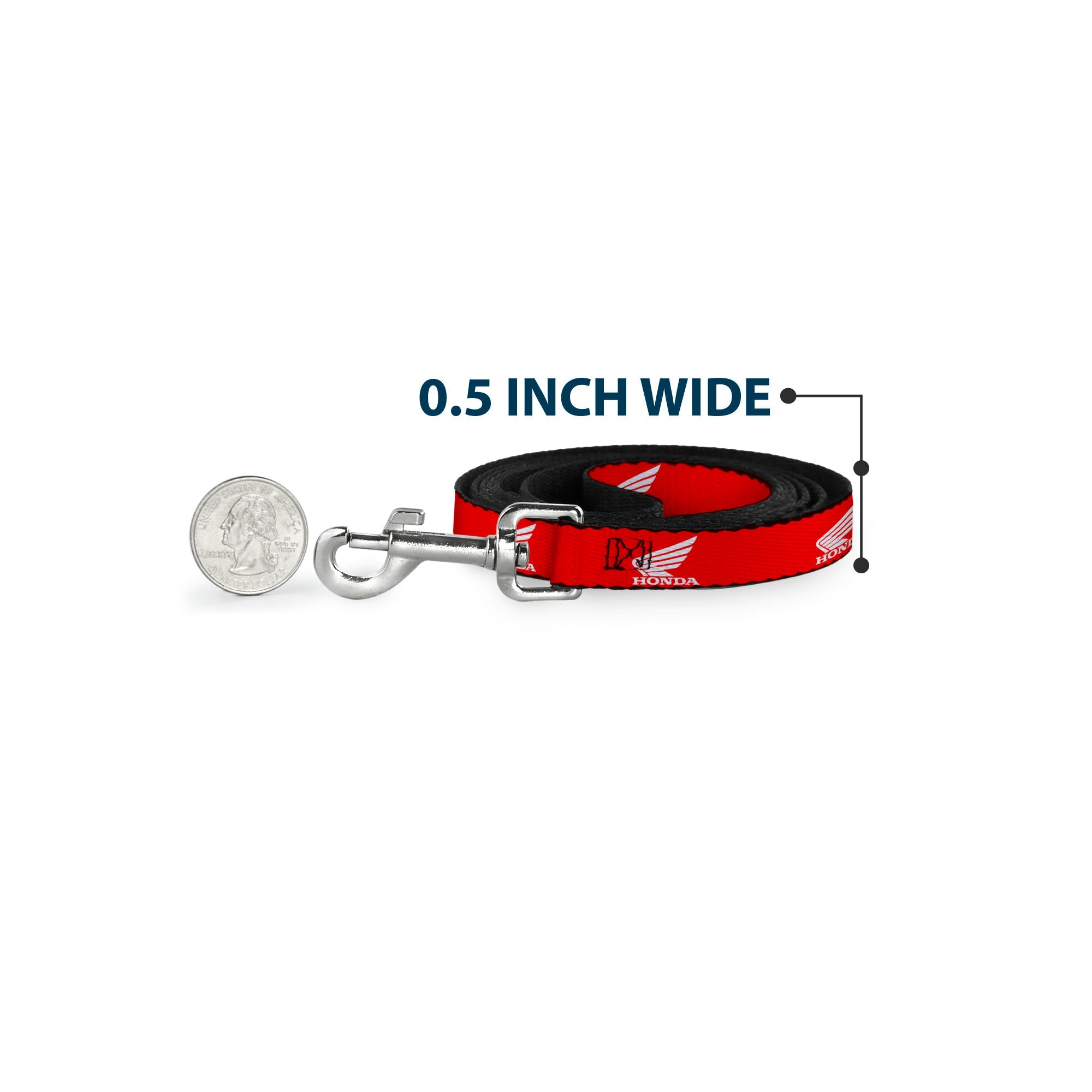 Dog Leash - HONDA Motorcycle Logo Red/White