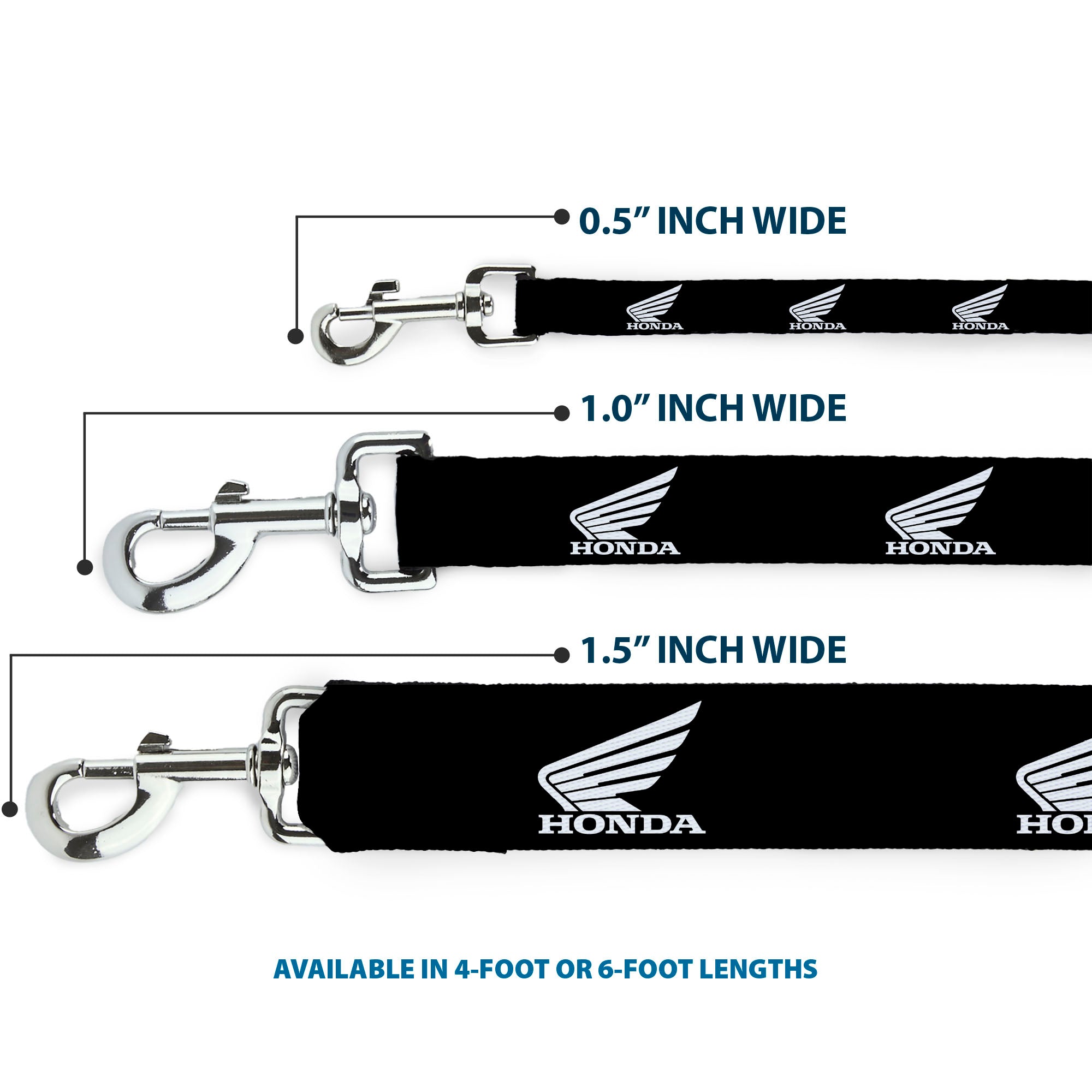 Dog Leash - HONDA Motorcycle Logo Black/White