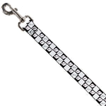 Dog Leash - Chase Elliott Autograph and #9 Checker Logo Black/White/Blue