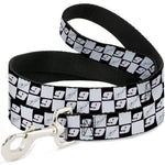 Dog Leash - Chase Elliott Autograph and #9 Checker Logo Black/White/Blue