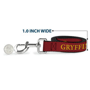 Dog Leash - Harry Potter GRYFFINDOR & Crest Black/Red