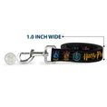 Load image into Gallery viewer, Dog Leash - HARRY POTTER Hufflepuff/Ravenclaw/Gryffindor/Slytherin Coat of Arms Black
