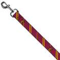 Load image into Gallery viewer, Dog Leash - GRYFFINDOR Crest/Stripe Burgundy/Gold
