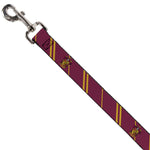 Dog Leash - GRYFFINDOR Crest/Stripe Burgundy/Gold