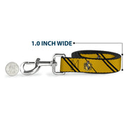 Dog Leash - HUFFLEPUFF Crest/Stripe Yellow/Black