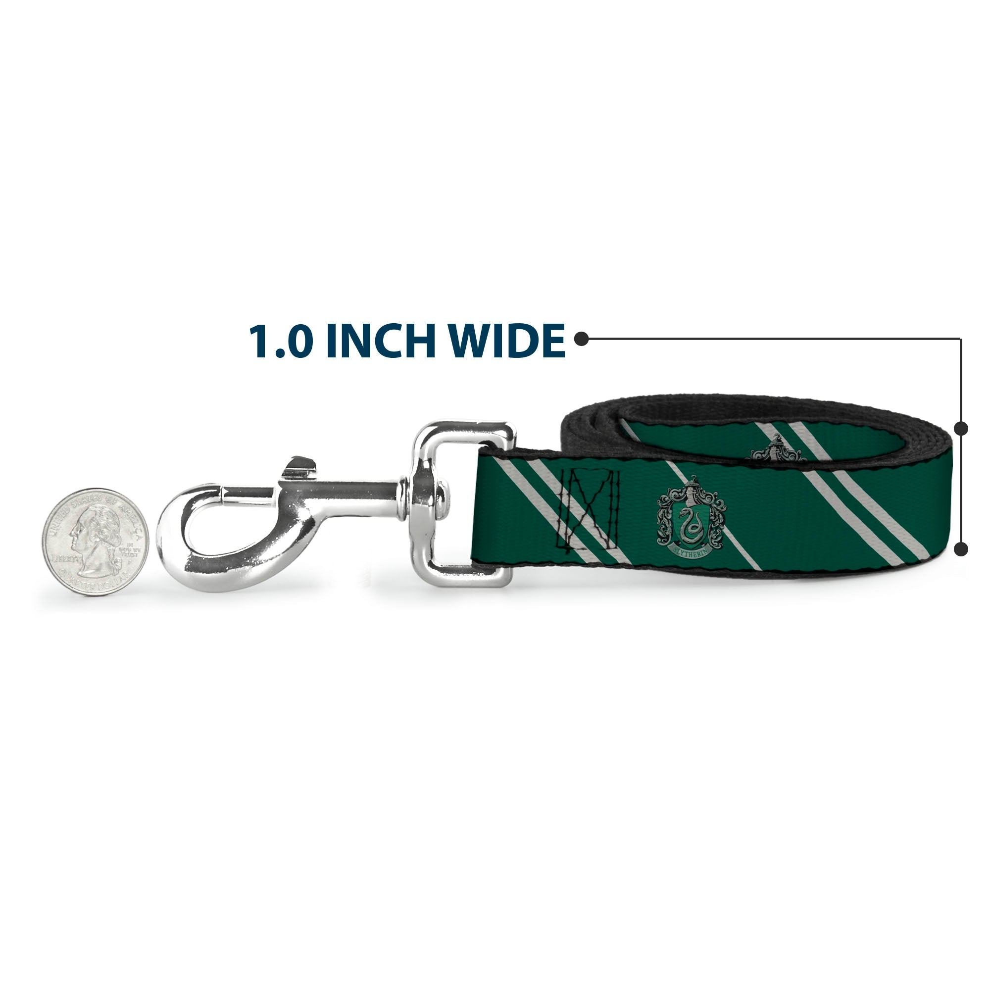 Dog Leash - Slytherin Crest/Stripe5 Green/Gray