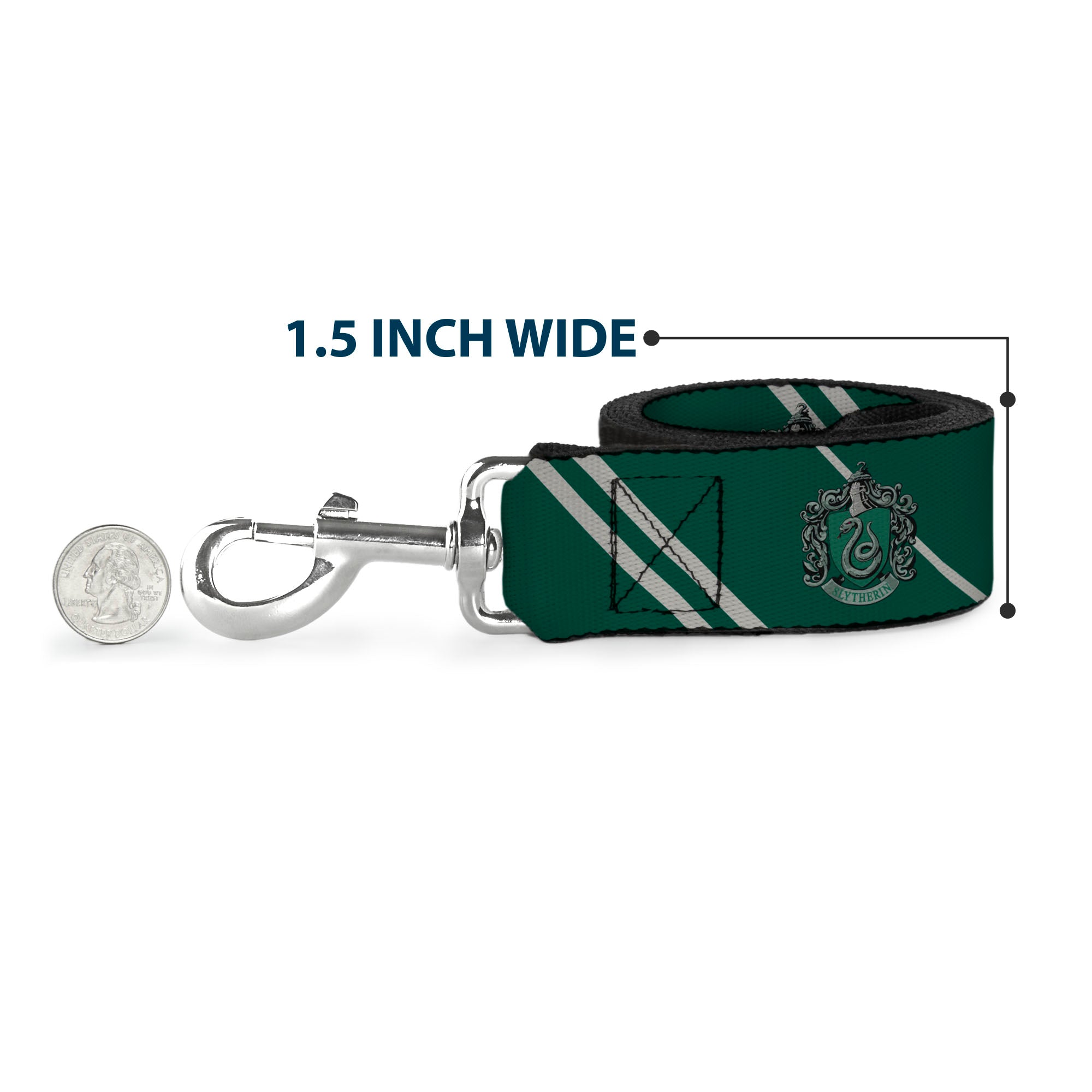 Dog Leash - Slytherin Crest/Stripe5 Green/Gray