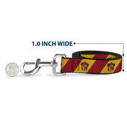 Dog Leash - GRYFFINDOR Crest Diagonal Stripe Gold/Red