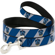 Dog Leash - RAVENCLAW Crest Diagonal Stripe Gray/Blue