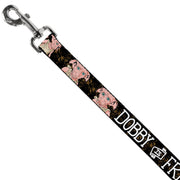 Dog Leash - DOBBY IS FREE/3-Dobby Poses Star Swirls Black/Gold/White