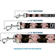 Dog Leash - DOBBY IS FREE/3-Dobby Poses Star Swirls Black/Gold/White