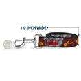 Load image into Gallery viewer, Dog Leash - Harry Potter GRYFFINDOR/Quiditch Ball/Crown Burgundy Red/Golds/Grays
