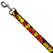 Dog Leash - THE INVINCIBLE IRON MAN Action Poses Black/Red/Yellow