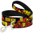 Load image into Gallery viewer, Dog Leash - THE INVINCIBLE IRON MAN Action Poses Black/Red/Yellow
