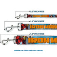 Load image into Gallery viewer, Dog Leash - IRON MAN w/Avengers Logo Cityscape
