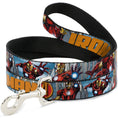 Load image into Gallery viewer, Dog Leash - IRON MAN w/Avengers Logo Cityscape
