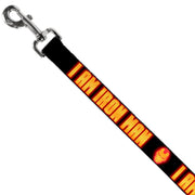 Dog Leash - Iron Man Face/I AM IRON MAN Black/Yellow Glow
