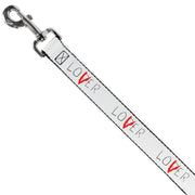 Dog Leash - It Chapter Two LOSER/LOVER White/Black/Red