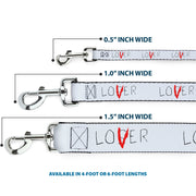 Dog Leash - It Chapter Two LOSER/LOVER White/Black/Red