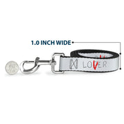 Dog Leash - It Chapter Two LOSER/LOVER White/Black/Red